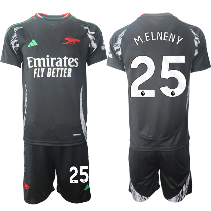 Men 2024-2025 Club Arsenal away Black #25 Soccer Jersey